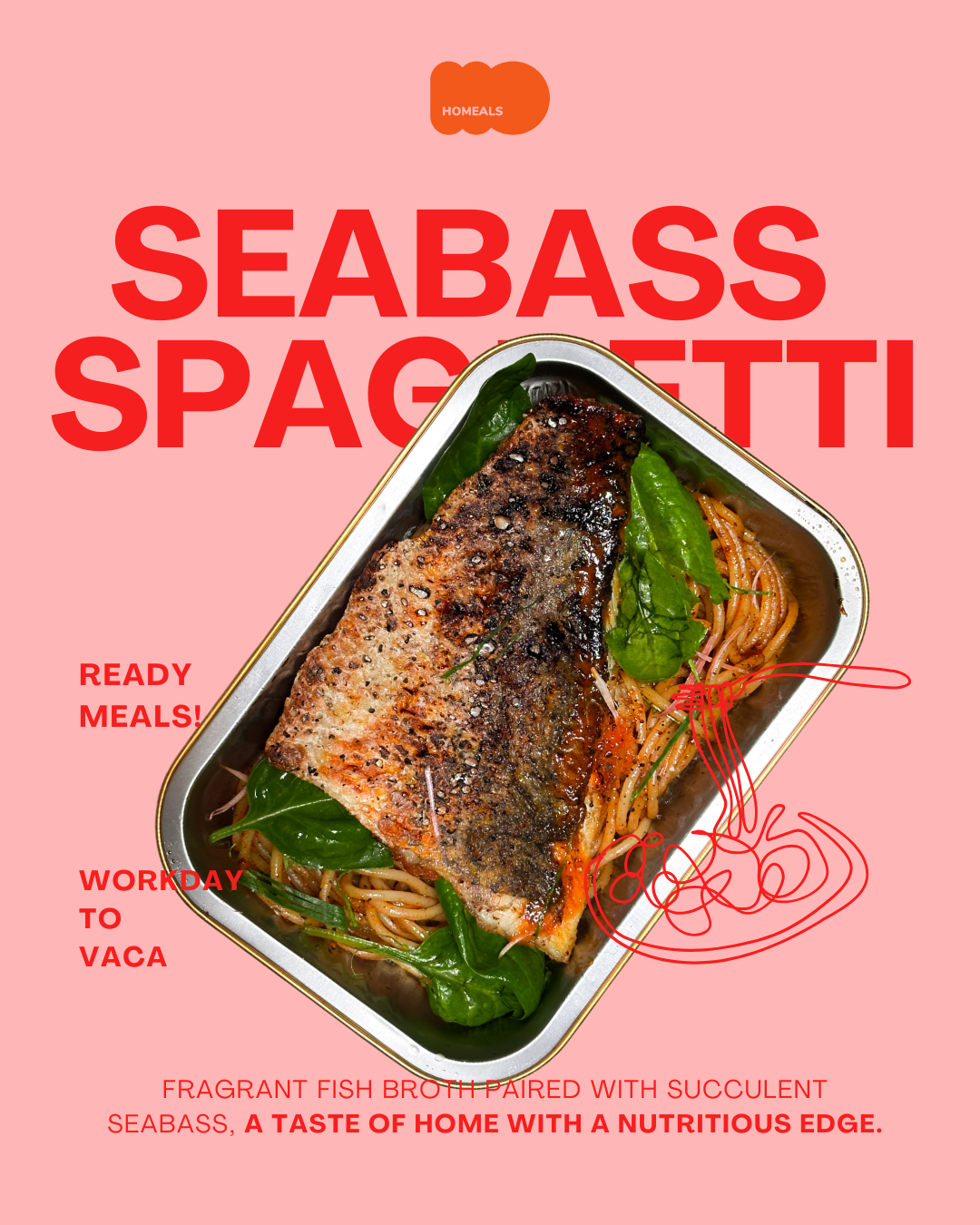 Seabass Tom Yum Spaghetti