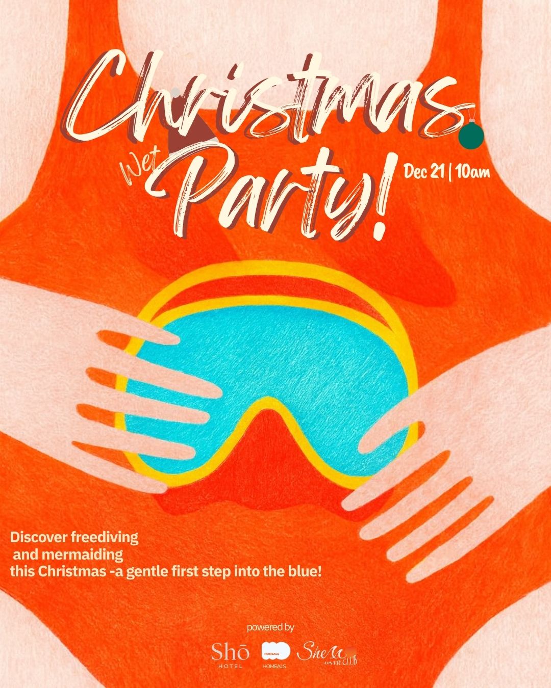 Wet & Wild Christmas Party -FREEDIVING & MERMAID Introduction Class with SHELLO