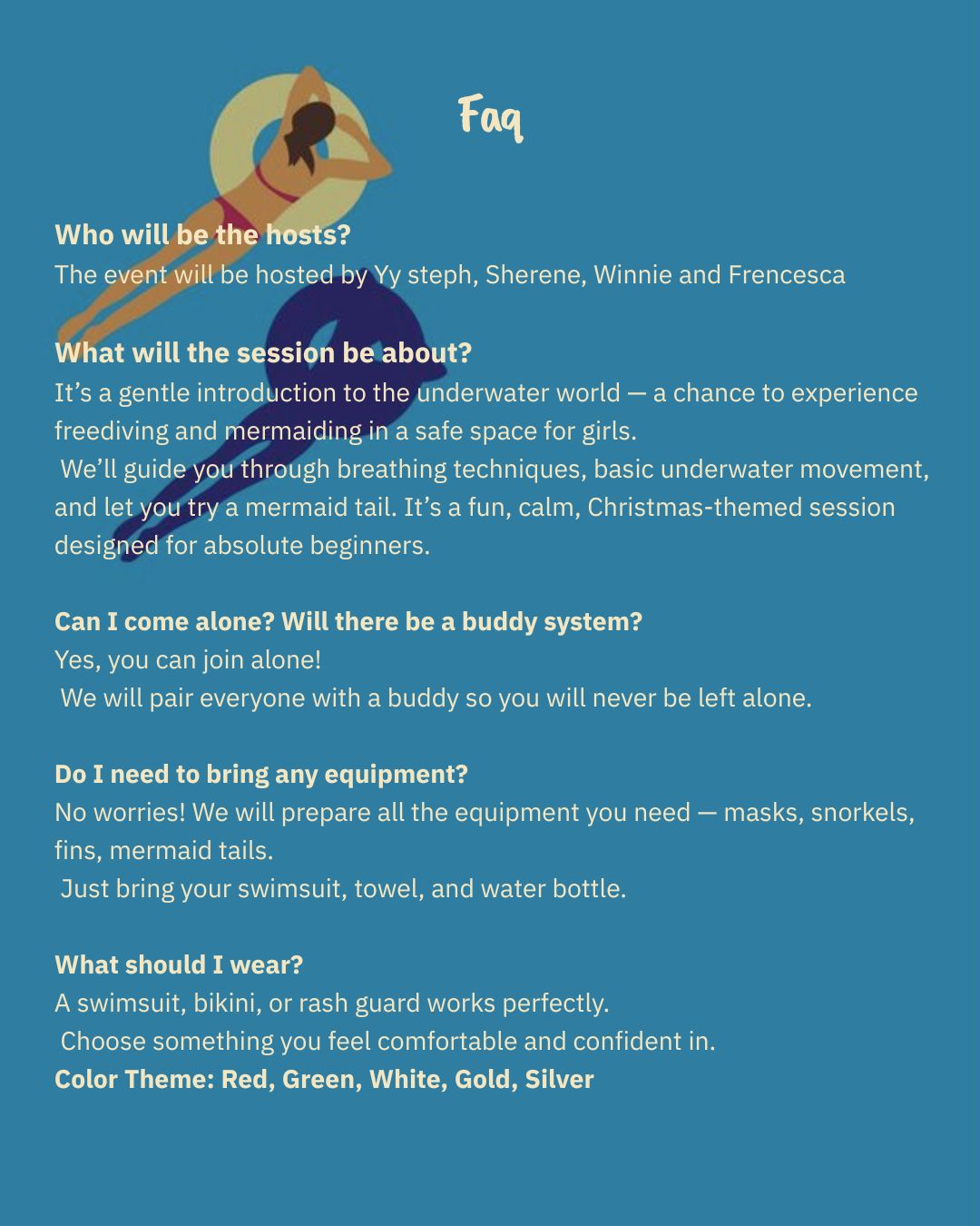 Wet & Wild Christmas Party -FREEDIVING & MERMAID Introduction Class with SHELLO